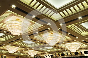 Luxury hotel conference room ceiling