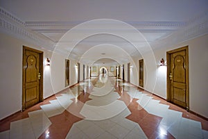 Luxury hotel corridor