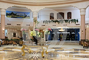 Luxury hotel hall