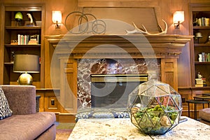 Luxury hotel lobby living room interiors