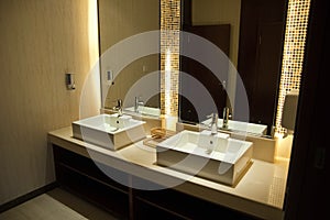 Luxury hotel public toilet