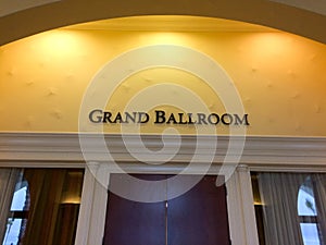 Luxury Hotel resort foyer lobby for convention center event ballrooms photo