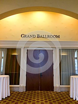 Luxury Hotel resort foyer lobby for convention center event ballrooms photo