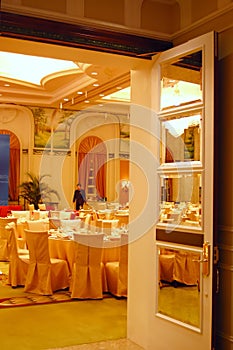 Luxury hotel restaurant