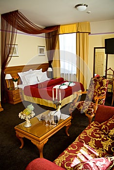 Luxury hotel suite photo