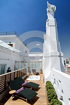 Luxury hotel sun terrace