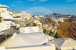 Luxury hotels on Caldera cliff top Imerovigli Santorini Greece