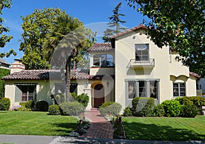 Luxury house with large frontyard photo