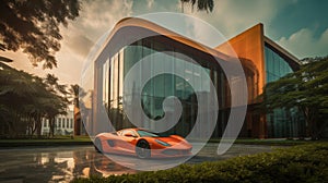 Luxury House & Stylish Supercar: A Colorful Match Made in Heave
