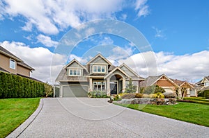 Luxury house with a two-car garage