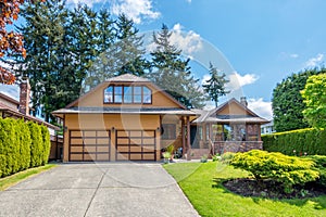 Luxury house with a two-car garage