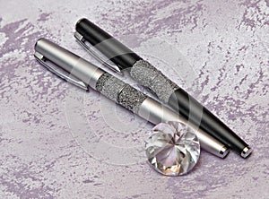 Luxury ink pen with Swarovski crystals