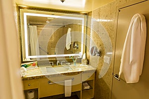 Luxury Interior of hotel bathroom or toilet