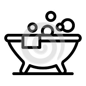 Luxury jacuzzi icon, outline style