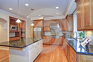 Luxury kitchen fitted with Viking appliances.