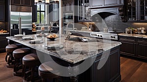 luxury kitchen room generated by AI tool