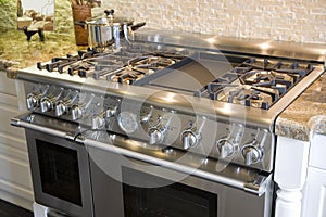 Luxury kitchen stove photo