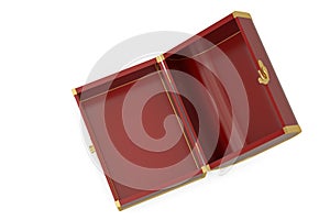 Luxury lacquerware box Isolated On White Background, 3D render. 3D illustration