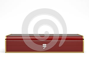 Luxury lacquerware box Isolated On White Background, 3D render. 3D illustration