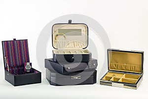 Luxury leather jewellery boxes