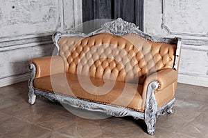 Luxury leather sofa style borokko in a beautiful
