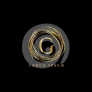 Luxury letter G Logo. Vector logo template sign, symbol, icon, vector luxury frame