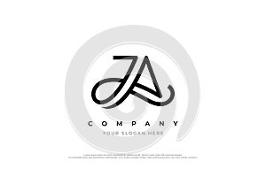 Luxury Letter JA Logo Design photo