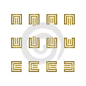 Luxury Letter Logo inspiration. Luxury letter Illustration Logo