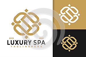 Luxury Letter S Boutique Spa Logo Design, brand identity logos vector, modern logo, Logo Designs Vector Illustration Template