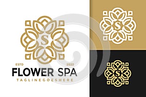 Luxury Letter S Nature Flower Spa Logo Design, brand identity logos vector, modern logo, Logo Designs Vector Illustration Template