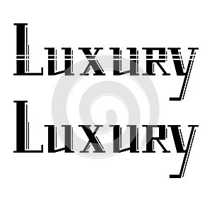 Luxury lettering set. Printed inscription. Serif word. Magnificence. The object is separate from the background. Vector element