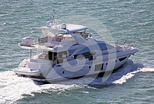 Luxury life yacht in Miami beach Florida Caribbean boat