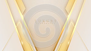 Luxury light yellow pastel abstract background with golden lines sparkle.