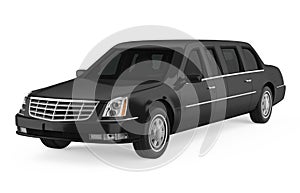 Luxury Limousine Car Isolated