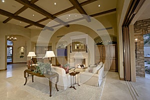 Luxury Living Room In House