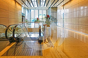 Luxury  lobby corridor hotel hall  modern commercial building