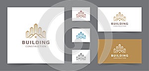 Luxury logo for construction, real estate, mortgage, property businesses