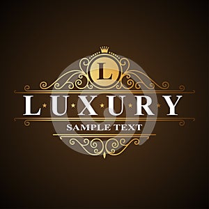 Luxury logo flourishes photo