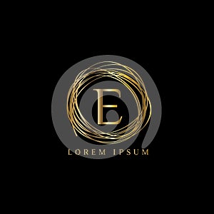 Luxury Logo. Letter E Vector logo template sign, symbol, icon, vector luxury frame