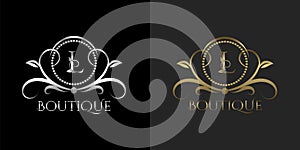 Luxury Logo Letter L Template Vector Circle for Restaurant, Royalty, Boutique, Cafe, Hotel, Heraldic, Jewelry, Fashion photo