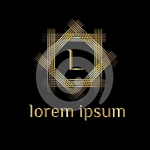 Luxury Logo letter L. Vector logo template sign, symbol, icon, vector luxury frame