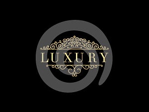 Luxury Logo template in vector for Restaurant, Royalty, Boutique, Cafe, Hotel, Heraldic, Jewelry