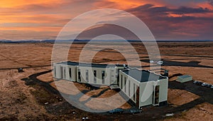 Luxury lonely hotel located in the middle of nowhere in Iceland.