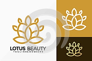 Luxury Lotus Beauty Spa Logo Vector Design. Abstract emblem, designs concept, logos, logotype element for template