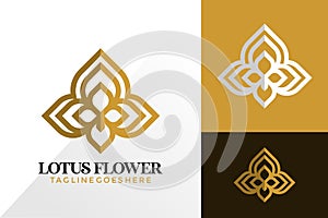 Luxury Lotus Flower Spa Logo Design, Creative Logos Designs Concept for Template