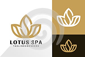 Luxury Lotus Spa Logo Vector Design, Creative Logos Designs Concept for Template