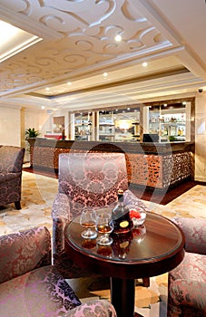 Luxury lounge bar interior