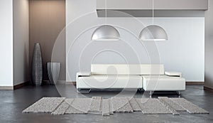 Luxury lounge room 3d render