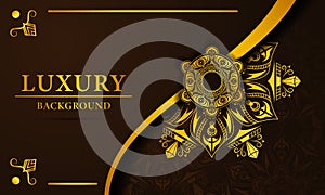 Luxury mandala gold collor background, decorative background with an elegant mandala design, Luxury Mandala Islamic Background