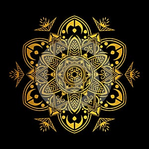 Luxury mandala gold collor background, decorative background with an elegant mandala design, Luxury Mandala Islamic Background